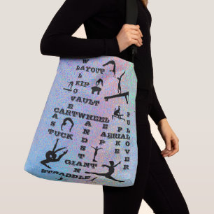 Meisjes Gymnastiek Vaardigheden Kruiswoorden Zilve Crossbody Tas