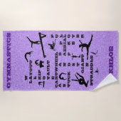 Meisjes Gymnastiek Vaardigheden Strandlaken (Voorkant)