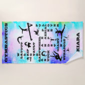 Meisjes Gymnastiek Vaardigheden Strandlaken (Voorkant)