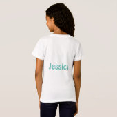 Meisjes Gymnastiek Vault gepersonaliseerd T-shirt (Achterkant volledig)
