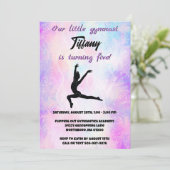 Meisjes Gymnastiek  Verjaardag Kaart (Staand voorkant)