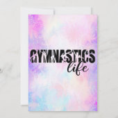 Meisjes Gymnastiek  Verjaardag Kaart (Achterkant)