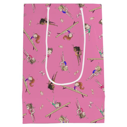 Meisjes Gymnastiek Verjaardagscadeau Medium Cadeauzakje (Achterkant)