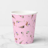 Meisjes Gymnastiek Verjaardagsfeestje Papieren Kop Papieren Bekers (Achterkant)