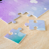 Meisjes Gymnastiek Waterverf met drijvende harten Legpuzzel (Zijkant)