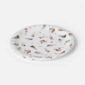 Meisjes Gymnastiek Wit Verjaardagsfeest Papieren Bordje (Gekanteld)