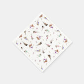 Meisjes Gymnastiek Wit Verjaardagsfeest Servet (Hoek)