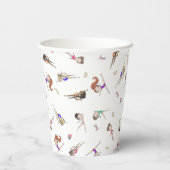 Meisjes Gymnastiek Witte Verjaardagspartij Papiere Papieren Bekers (Achterkant)