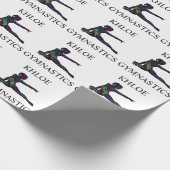 Meisjes Gymnastiek Word Art Cadeaupapier (Hoek)