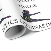 Meisjes Gymnastiek Word Art Cadeaupapier (Rol Hoek)