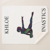 Meisjes Gymnastiek Word Art Sherpa Deken (Voorkant (horizontaal))