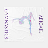Meisjes Gymnastiek Word Art / Word Cloud Fleece Deken (Voorkant (Horizontaal))