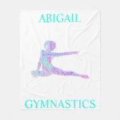 Meisjes Gymnastiek Word Art / Word Cloud Fleece Deken (Voorkant)
