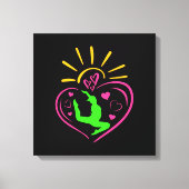 Meisjes Gymnastiek - Zomer Sunshine Hart Canvas Afdruk (Voorkant)