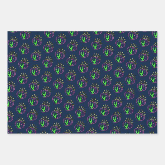 Meisjes Gymnastiek - Zomer Sunshine Hart Inpakpapier Vel (Voorkant 3)