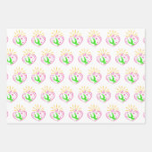 Meisjes Gymnastiek - Zomer Sunshine Hart Inpakpapier Vel (Voorkant)