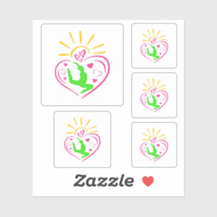 Meisjes Gymnastiek - Zomer Sunshine Hart Sticker