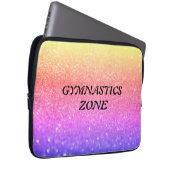 Meisjes Gymnastiek Zone Gymnast Rainbow Sparkle Laptop Sleeve (Voorkant Rechts)
