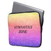 Meisjes Gymnastiek Zone Gymnast Rainbow Sparkle Laptop Sleeve (Voorkant Links)