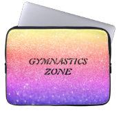 Meisjes Gymnastiek Zone Gymnast Rainbow Sparkle Laptop Sleeve (Voorkant)