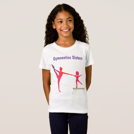 Meisjes Gymnastiek Zusters T-shirt (Voorkant volledig)
