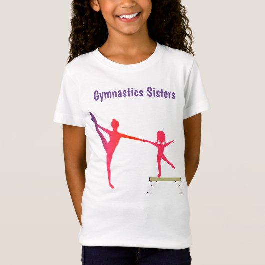 Meisjes Gymnastiek Zusters T-shirt (Voorkant)