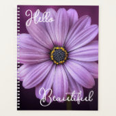Meisjes Hallo prachtige Quote Lavender Daisy Flowe Planner (Voorkant)
