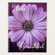 Meisjes Hallo prachtige Quote Lavender Daisy Flowe