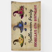 Meisjes Halloween Heksen Kinderen Verjaardagsfeest Spandoek (Verticaal)