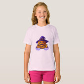 Meisjes Halloween Jack O'Lantern T-shirt (Voorkant volledig)