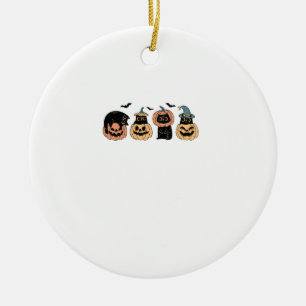 Meisjes Halloween Schattige Kat Pompoen Heks Kostu Keramisch Ornament