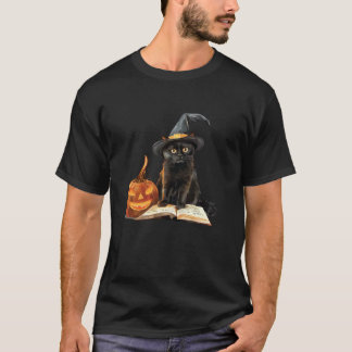 Meisjes Halloween Schattigee Cat Pumpkin Heks Kost T-shirt