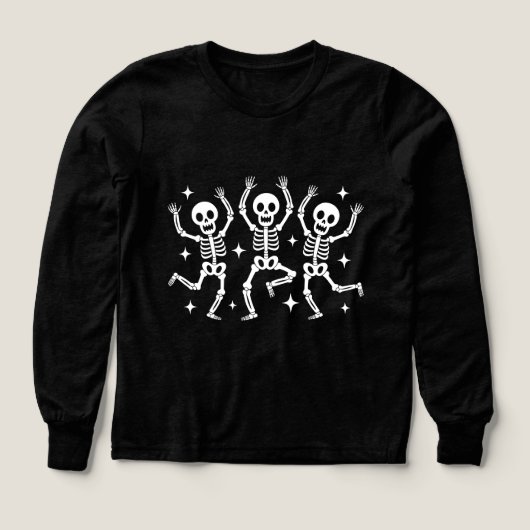 Meisjes Halloween Skeletten Shirt (Voorkant)