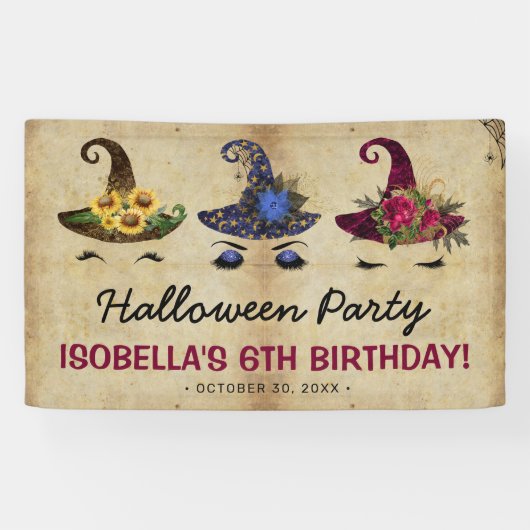 Meisjes Halloween Witches Spandoek (Horizontaal)