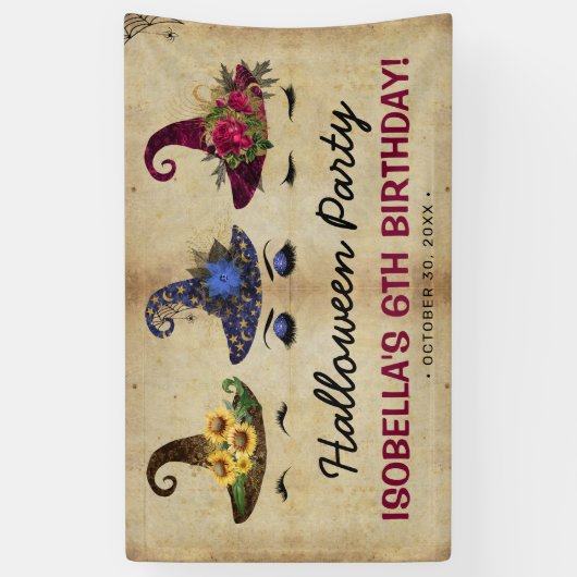 Meisjes Halloween Witches Spandoek (Verticaal)