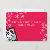 Meisjes handgemaakte breien haak kerstkaart (Achterkant)