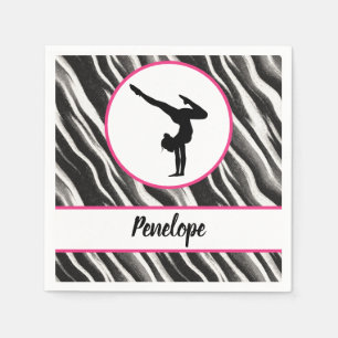 Meisjes Handstand Zebraprint Nepbont    Servet