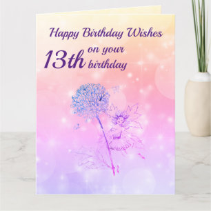 Meisjes Happy 13th Birthday Greeting Kaart