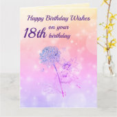 Meisjes Happy 18th Birthday Greeting Kaart (Gele Bloem)