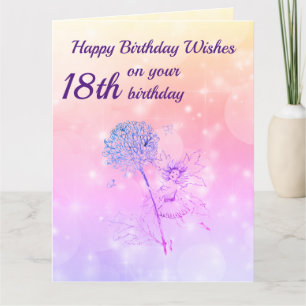 Meisjes Happy 18th Birthday Greeting Kaart