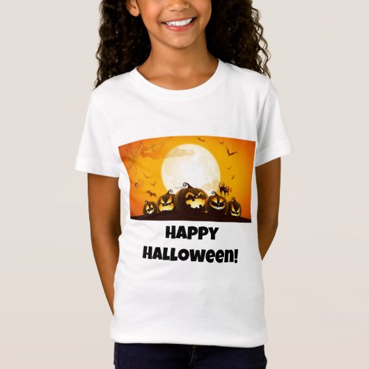 Meisjes Happy Halloween t-shirt (Voorkant)