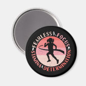 Meisjes Hardlopen Mentaliteit - Focus Angstloze Ha Magneet (Voorkant / Achterkant)