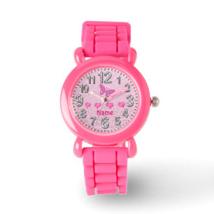 Meisjes Hart en vlinderhorloges gepersonaliseerd Horloge