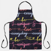 Meisjes hart, woorden naadloos patroon. schort (Voorkant)