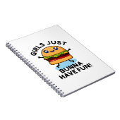 Meisjes hebben net Bunna een Fun Funny Burger Notitieboek (Rechterzijde)