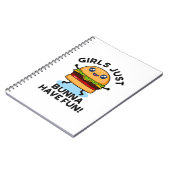 Meisjes hebben net Bunna een Fun Funny Burger Notitieboek (Linkerzijde)