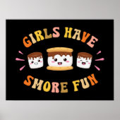 Meisjes hebben nog grappiger Kawaii Camping Smores Poster (Voorkant)