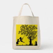 Meisjes hebben plezier Canvas tas (Achterkant)
