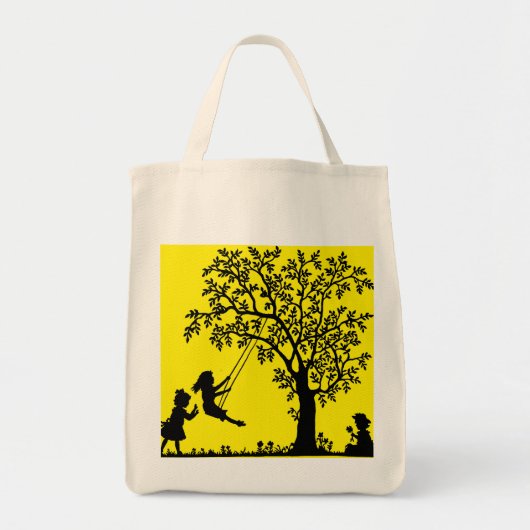 Meisjes hebben plezier Canvas tas (Voorkant)