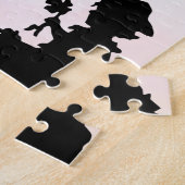 Meisjes hebben plezier legpuzzel (Zijkant)